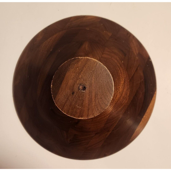 Wooden Bowls for Cereal Soup Fruit Salad Ice Cream & Dessert Vintage Set of 4 - Picture 6 of 10